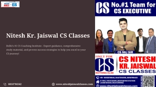 Nitesh Kr. Jaiswal CS Classes
