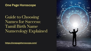 Guide to Choosing Names for Success: Tamil Birth Name Numerology Explained