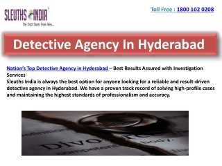 detective agency in Hyderabad