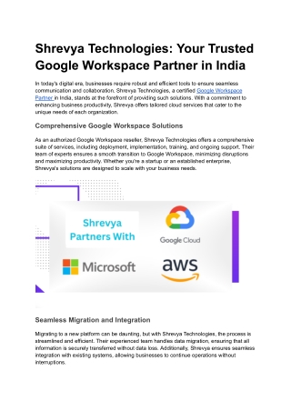 Shrevya Technologies_ Your Trusted Google Workspace Partner in India