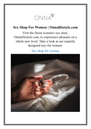 Sex Shop For Women | Onnalifestyle.com