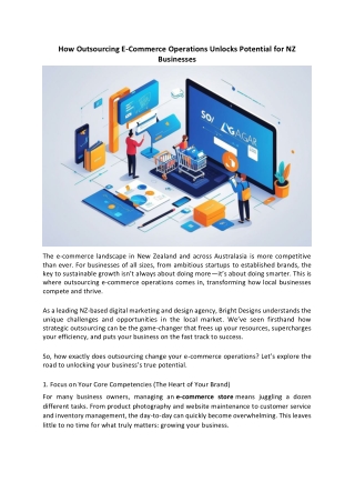 How Outsourcing E-Commerce Operations Unlocks Potential for NZ Businesses