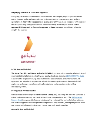 Simplifying Approvals in Dubai with Approvals