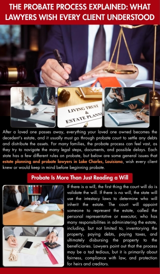 The Probate Process Explained: What Lawyers Wish Every Client Understood