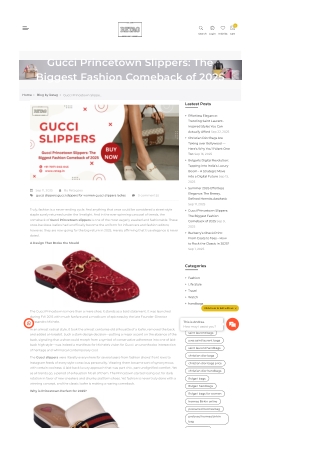 Gucci Princetown Slippers The Biggest Fashion Comeback of 2025