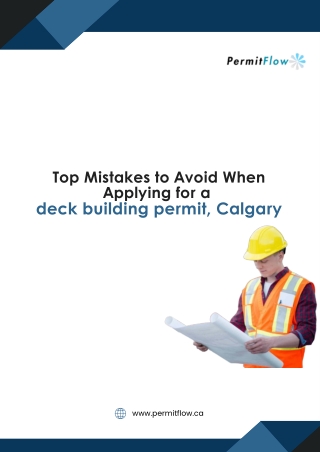 Top Mistakes to Avoid When Applying for a deck building permit, Calgary