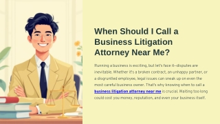 When Should I Call a Business Litigation Attorney Near Me