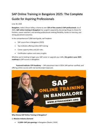 Advanced SAP Course Online – Master S/4HANA Modules