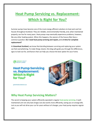 Heat Pump Servicing vs. Replacement  Which Is Right for You