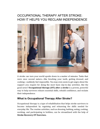 OCCUPATIONAL THERAPY AFTER STROKE_ HOW IT HELPS YOU RECLAIM INDEPENDENCE