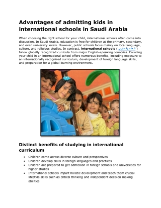 Mastery International School