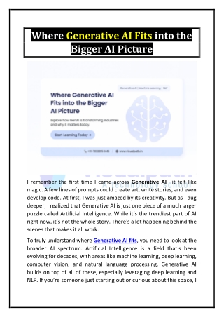 GenAI Course in Hyderabad | Top GenAI Online Training