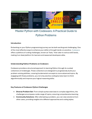 Master Python with Codewars