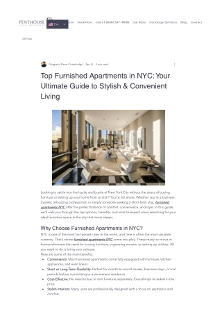 Luxury short term rentals NYC