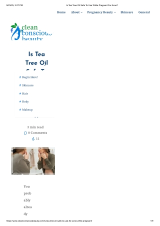 Is Tea Tree Oil Safe To Use While Pregnant For Acne_