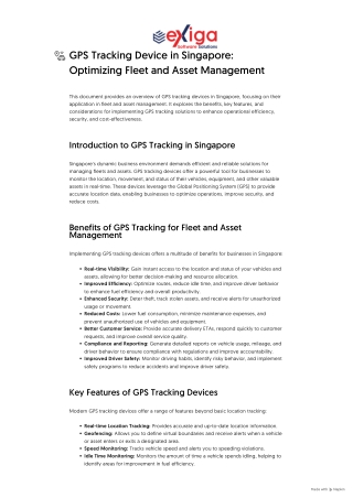 GPS Tracking Device in Singapore_ Optimizing Fleet and Asset Management
