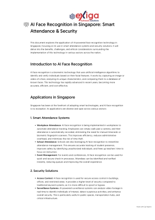 AI Face Recognition in Singapore_ Smart Attendance & Security