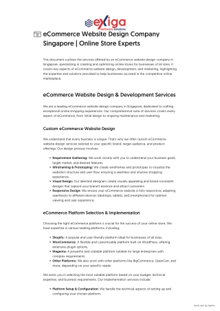 eCommerce Website Design Company Singapore _ Online Store Experts