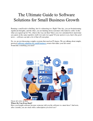 The Ultimate Guide to Software Solutions for Small Business Growth
