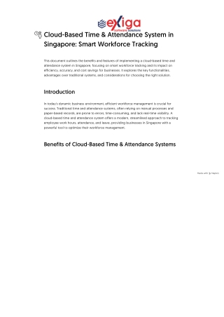 Cloud-Based Time & Attendance System in Singapore_ Smart Workforce Tracking