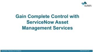 ServiceNow Asset Management Services