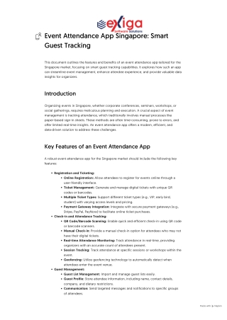 Event Attendance App Singapore_ Smart Guest Tracking