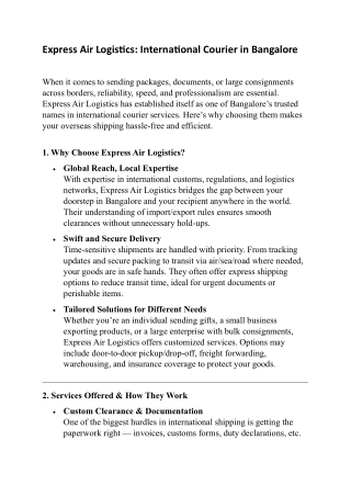 Express Air Logistics
