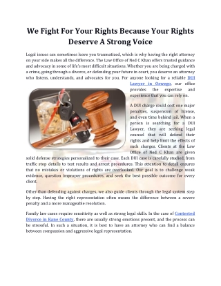 We Fight For Your Rights Because Your Rights Deserve A Strong Voice