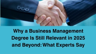 Why a Business Management Degree Is Still Relevant in 2025 and Beyond