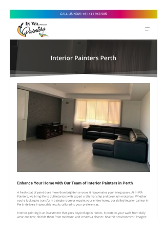 Interior Painters Perth