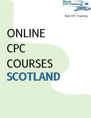 Advance Your Career with Online CPC Courses Scotland