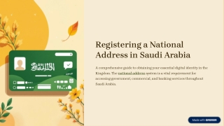 How To Obtain And Register A National Address In Saudi Arabia
