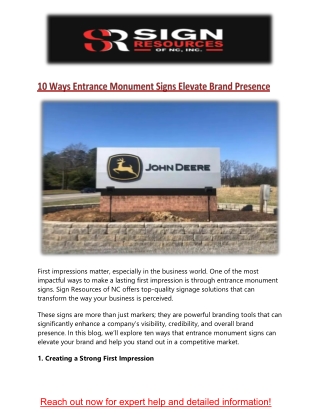 10 Ways Entrance Monument Signs Elevate Brand Presence