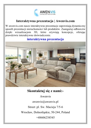 Interaktywna prezentacja  Awenvis.com
