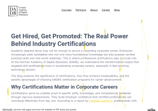 Get Hired, Get Promoted The Real Power Behind Industry Certifications