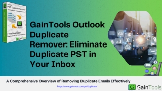 GainTools Outlook Duplicate Remover