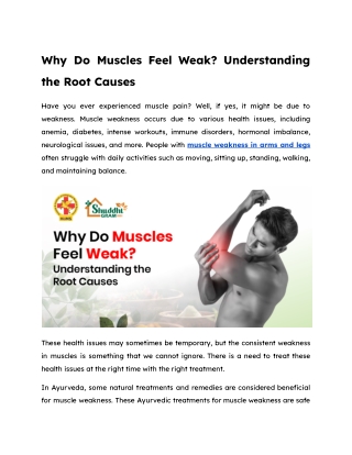 Why Do Muscles Feel Weak_ Understanding the Root Causes