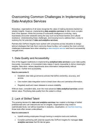 OnPoint Insights_Off-Page_Overcoming Common Challenges in Implementing Data Analytics Services