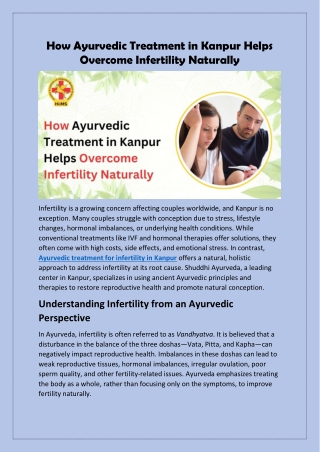 How Ayurvedic Treatment in Kanpur Helps Overcome Infertility Naturally