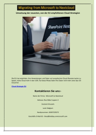 Umsetzung der neuesten, von der EU empfohlenen Cloud-Strategien