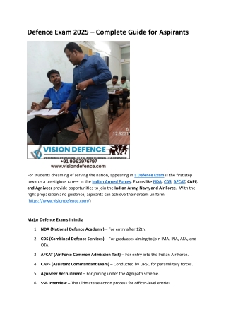 Defence Exam 2025 – Complete Guide for Aspirants