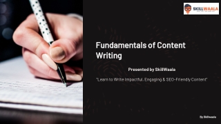 Content Writing = Blend of Creativity   Strategy by skillwaala