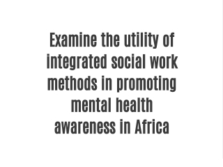 Integrated social work