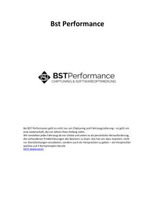 Bst Performance
