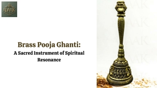 Brass Pooja Ghanti  A Sacred Instrument of Spiritual Resonance