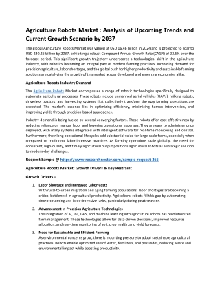 Agriculture Robots Market Size & Growth Trends, 2037