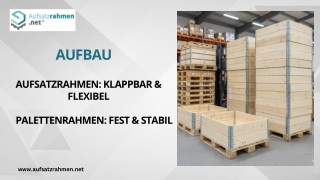 Unterschied: Aufsatzrahmen vs. Palettenrahmen