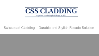 Swisspearl Cladding – Durable and Stylish Facade Solution