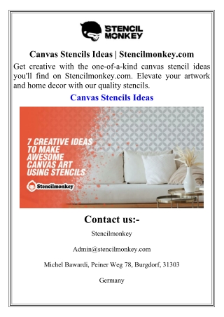 Canvas Stencils Ideas  Stencilmonkey.com