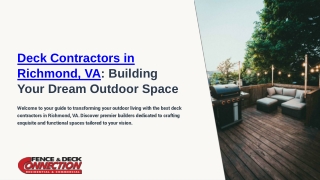 Deck Contractors in Richmond VA